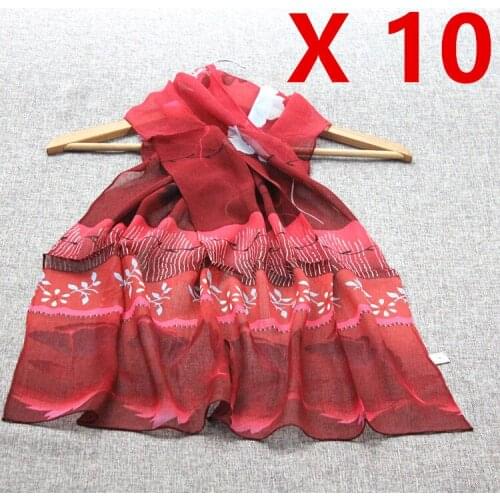 Sell by 10pcs,100% pure silk georgette scarf handkerchief,color:as pictures,width:34cm,length:155cm,thickness:5mm