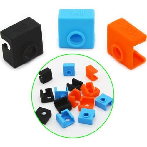 4PCS 3D Printer MK7 MK8 MK9 Protective Silicone Sock Heated Block Cover Case Protective Silicon for Anet A8 Hotend