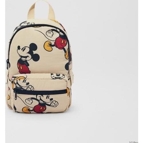 New Fashion Disney childrens bag Mickey Mouse childrens Bacpack spring Autumn Mickey Minnie Mouse pattern backpack Kids Gifts