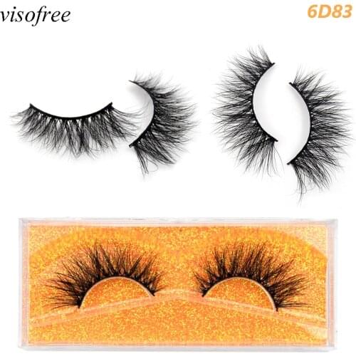 Visofree Mink Eyelashes 100% Cruelty free Handmade 3D Mink Lashes Full Strip Lashes Soft False Eyelashes Makeup Lashes 6D83
