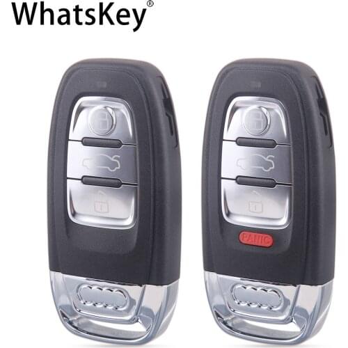 WhatsKey High Quality 3 Button Smart Key Shell Cover For Audi Quattro A3 A4 A5 A6 A8 S3 S4 S5 Q5 Q7 Remote Car Key Case
