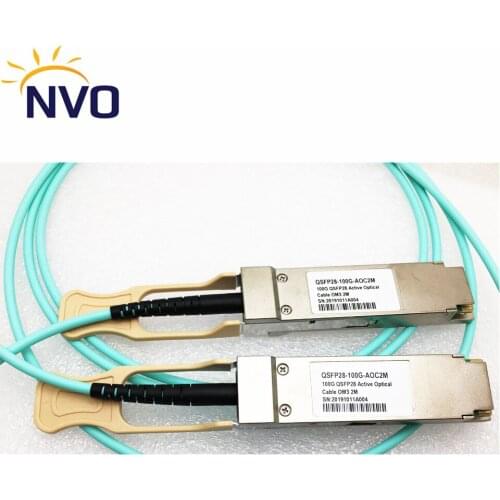 2pcs/lot, 2M 100G QSFP28 OM3 AOC Cable,100Gbps QSFP28 AOC Fiber cable 2 meters OM3 QSFP28-100G-AOC Active Optical Cable