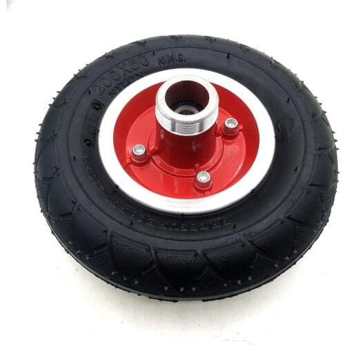 200X50 Wheels With Drive Gear 8X2" Tire for Electric Scooter Wheel Chair Truck Pneumatic Trolley Cart