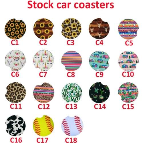 4pcs Neoprene Car Cup Mat Contrast Mug Coaster Flower Teacup Placemat Pad For Home Decor Accessories