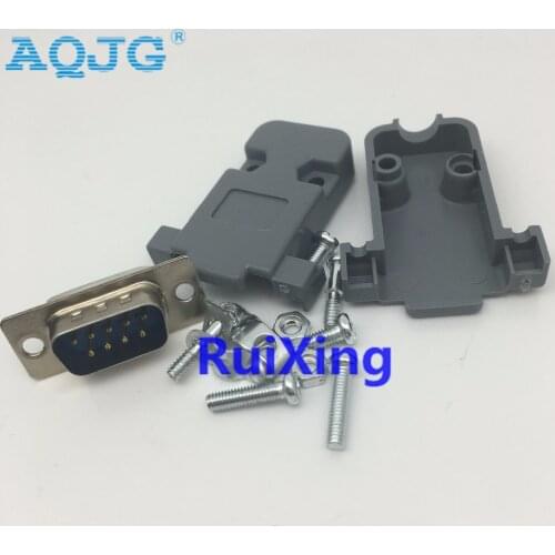 5pcs/lot DB-9 DB9 RS232 Male Female Connector with socket D-Sub 9 pin PCB Connector Free shipping AQJG