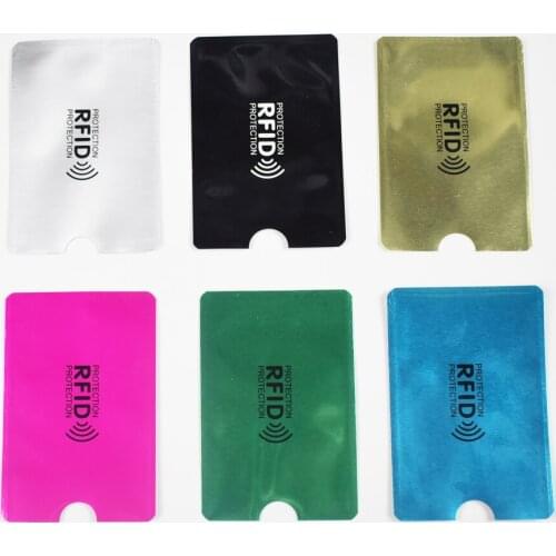 6pcs Anti Scan RFID Sleeve Protector Anti Theft Credit ID Card Aluminum Foil Holder Anti-Scan Card Sleeve Hot Sale