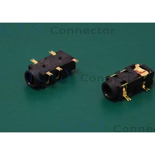 20pcs 3.5mm Audio Jack, 5 Fixed feet SMT, Headphone Jack Connector, Size 14.2*6*4.4mm, Tablet and phone common used