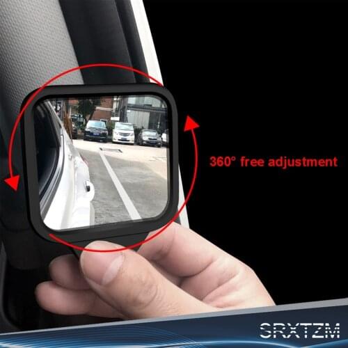 SRXTZM Car Rear Magnet Mirror 270 Degrees Wide Angle Magnetic Suction Rear View Mirrors Car Rear Passenger Safety Mirror 1pcs