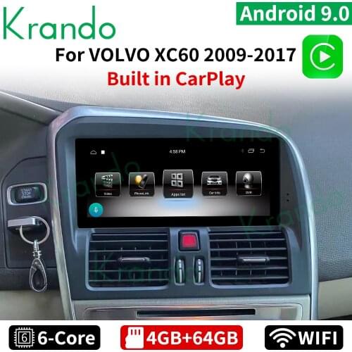 Krando 8.8 inch Android 9.0 Car Multimedia Player For Volvo XC60 2009-2017 Headunit central multimidia android wireless carplay