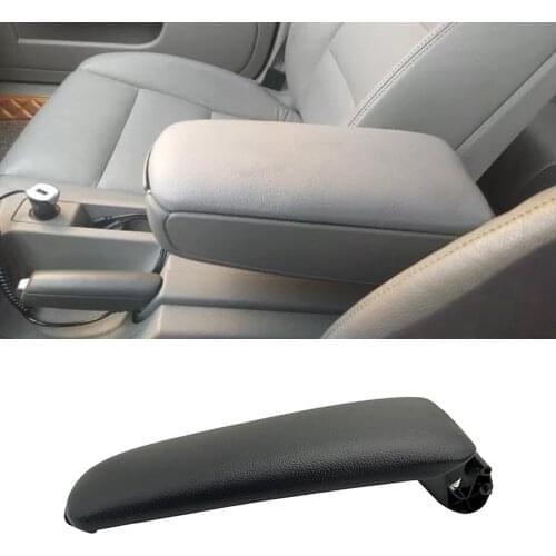 JEAZEA Black PU Leather Center Console Box Armrest Lid Cover Fit For Audi A4 B6 B7 8E0 864 245 D