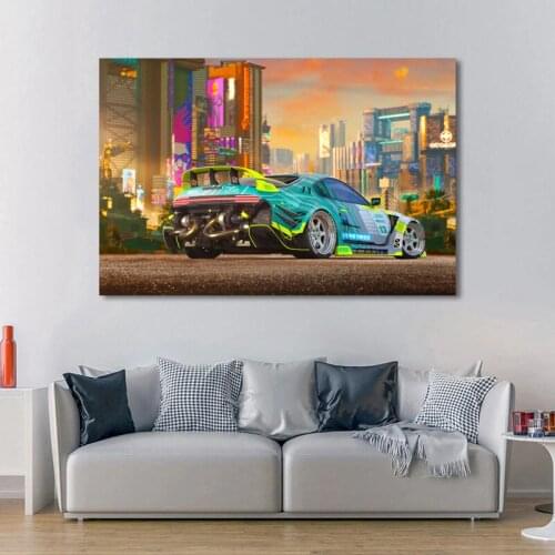 Cyberpunks Car Toyotas 86 Supercar Wall Art Posters and Prints Modern Canvas Paintings for Living Room Decor