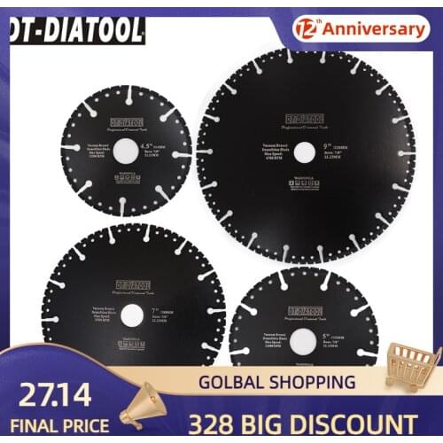 2pcs Vacuum Brazed Diamond Saw Blade All Purpose cutting disc Demolition blade hard stone Cast Iron rebar rescue Diamond blade