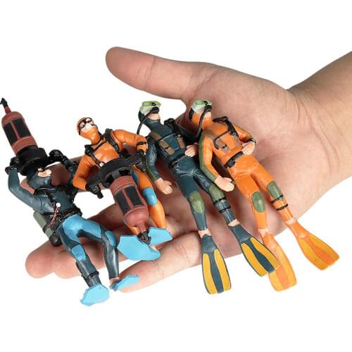 Diver Undersea Adventure Figures Plastic Simulation Model Bath Diving Figure Doll Decoration Action Figure Kids Educational Toys