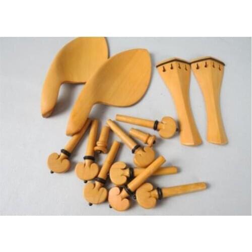 Violin Fittings 2 Sets boxwood,pegs,tailpiece,chinrests