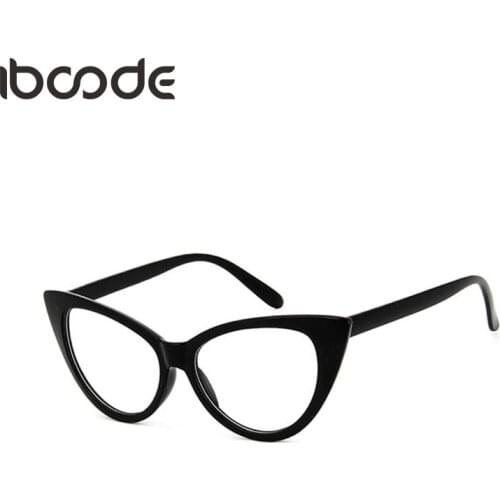 Iboode Classic Elegant Glasses Frame Cat Eye Men Women Eyewear Vintage Student Clear Lens Plain Eyeglasses Unisex Spectacle New