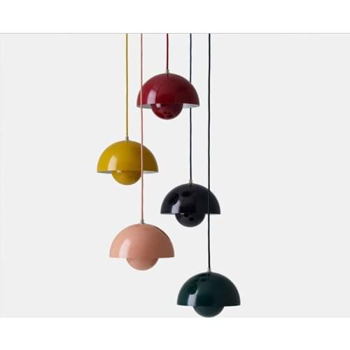 Best selling Nordic creative bedroom lamp bedside study dining room chandelier color modern simple flower-shaped chandelier