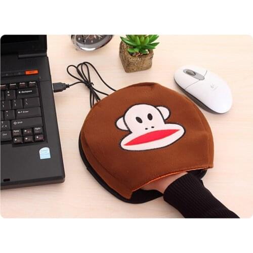 Creative Cute Cartoon Heated Computer Mouse Pads Winter USB Wrist Warmer Hand Desk Mouse Protective Pad