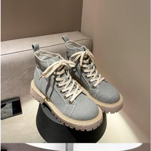 Hot Return Autum Martin Boots 2021 Women Fashion Ankle Boots For Women Chunky Platform New British Leather Shoes Woman Botas