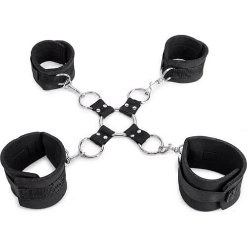 Cross Bondage Ankle Cuffs Handcuffs For Sex Toys For Woman Sex Bdsm Bondage Set Slave Restraints Games Erotic Accessories