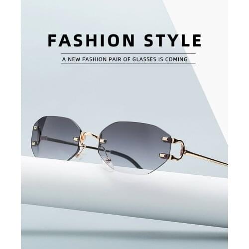 2021 new cut-edge small glasses European and American irregular personality sunglasses retro luxury sunglasses uv400
