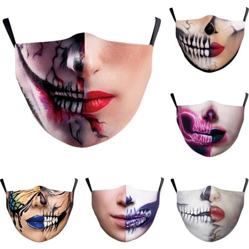NEW Funny Mouth Halloween Cospaly Women Men Unisex Fashion Face-mask Cycling Sports Breathable Adult Protection Windproof Masks