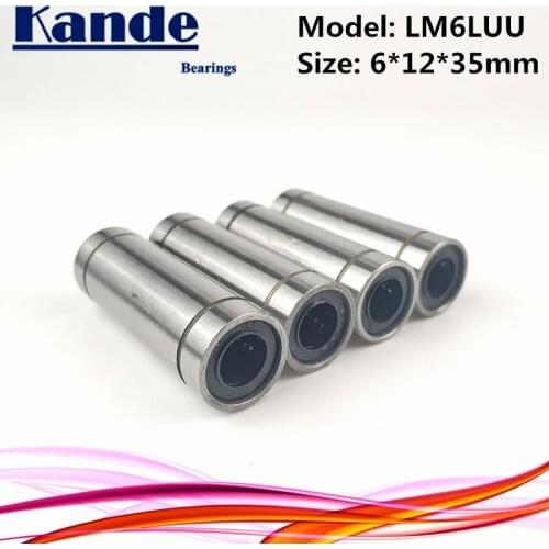 Lml Kande Bearings High quality 4pcs LM6LUU LM6L LM6L UU LM6LUU 6*12*35mm Extended Linear Bearing LML
