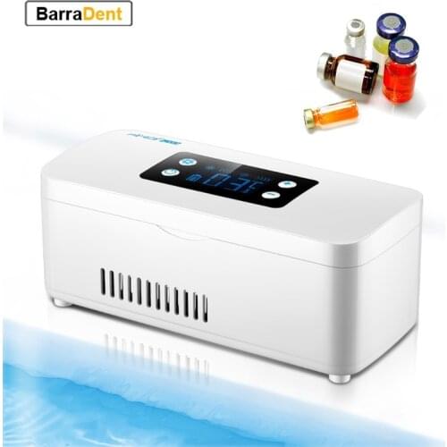 Portable Small Refrigerator Travel Medicine Storage Drinking Cooler Smart Mute LCD Display Skin Care Pill Case Car Accessories