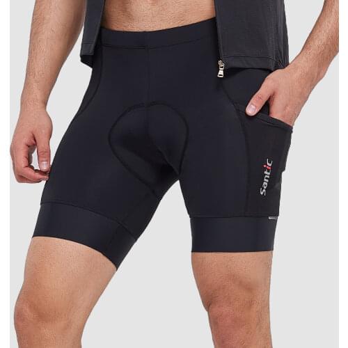 Santic New Cycling Shorts Mens Spring/Summer 1/2 Cycling Pants Sponge Cushion Bike MTB Breathable Fashion Reflective Quick-dry