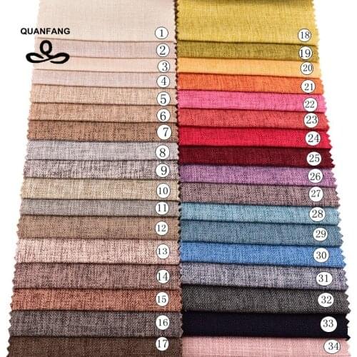 Solid Color Polyester Imitation Cotton Linen Fabric For Patchwork Quilting DIY Sewing Bag Sofa,Curtain Cloth Material Half Meter