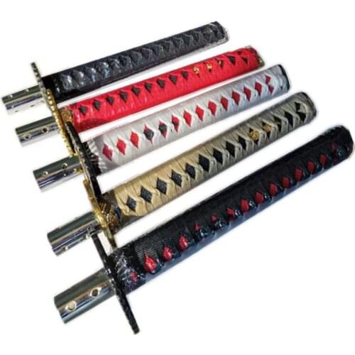 SPSLD Katana Shape Shift Knob Sword for Automobile Spare Part Speed Chrome Samurai Sword Handle - 265mm With Adapters
