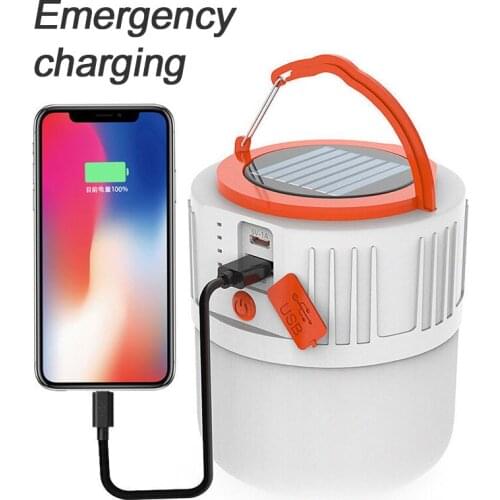 5Modes Solar Led Light Outdoor Super Bright Emergency Night Market Light Rechargeable Portable Night Light with Remote Control