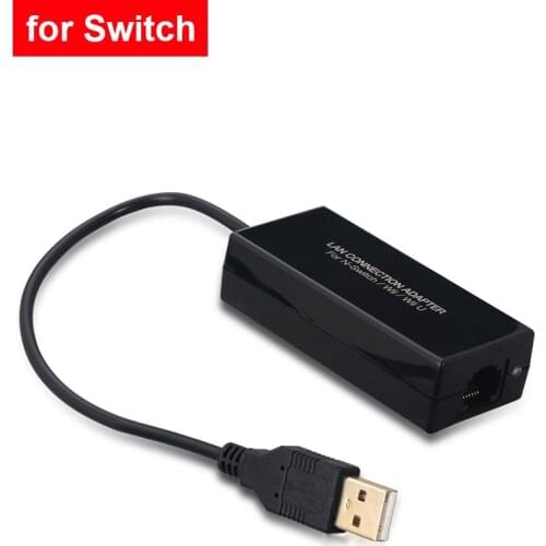 Lan Connection Adapter Wired USB Ethernet Network Card 100Mbps(100M) USB 2.0 for Nintend NS Switch/Wii/Wii U Console RJ-45 Jack