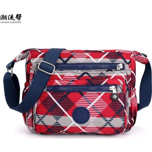 Waterproof Nylon Women Shoulder Bag Casual Women Handbags High Quality Female Multi-pocket Zipper Messenger Bag Bolsas