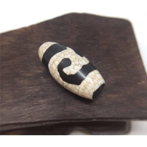 Magic Natural Stone with Weathering Vein Ruyi Patterns Tibetan Dzi Beads Powerful Totems Great Gifts