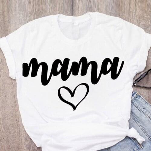 Women Print Casual Mama Letters Love Short Sleeve Summer Lady Girl Womens Clothing Tops T-Shirt Shirt Tees Female T Shirt