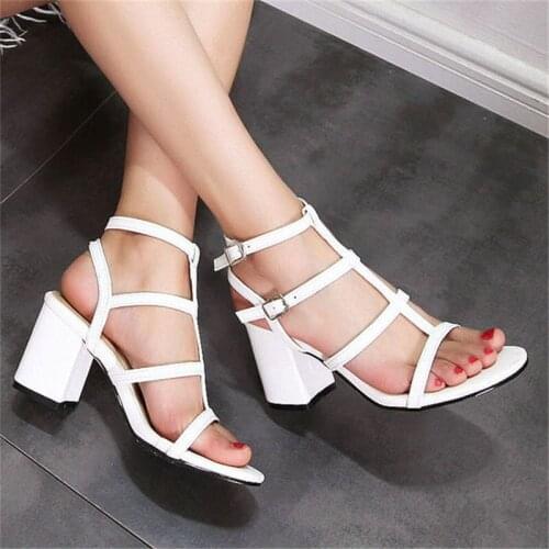 Woman Platform Punk Sandals 2021 New Summer Open Toe Shoes Female Gothic Style Black Sandals High Heels 7.5cm Lady Sandals