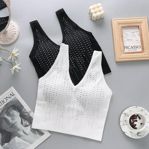 CHRLEISURE Fashion Womens Tube Top Sexy Backless Camisole Female Wireless Ventilation Womens Tank Top