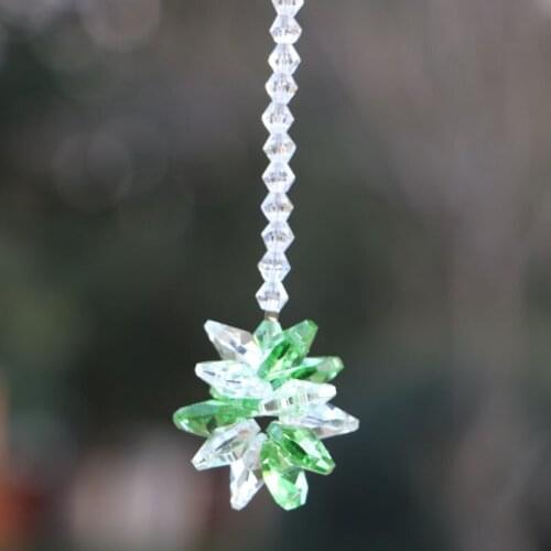 1PCS Lead Crystal Rainbow Suncatcher Prism Hanging Crystal Beads Pendant Handmade Ornament Wedding Decor