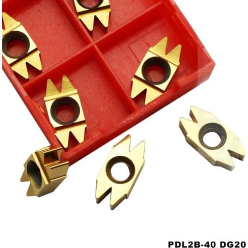10pcs Belt Pulley Cutter PDL Face 40 Degree Double Tooth Grooving Tools Bar for PDL2020 2525 Steel