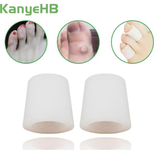 2Pieces Transparent Silicone Gel Fingers Protector Callus Corn Corrector Hammer Toe Separator Foot Suport H051