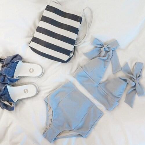 2021bikini Sexy Split High Waist Size Chest Gathered Bikini Swimsuit Female Hot Spring Swimsuit Was Thin and Covered Belly XL