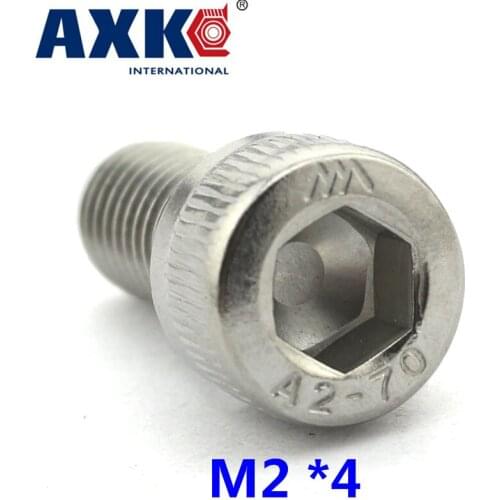 2019 Fastener Round Bolt Axk 30pcs Special Stainless Steel Inner Cylinder 304 Head Cap Screws Hexagon Cup M2 *4 Din912