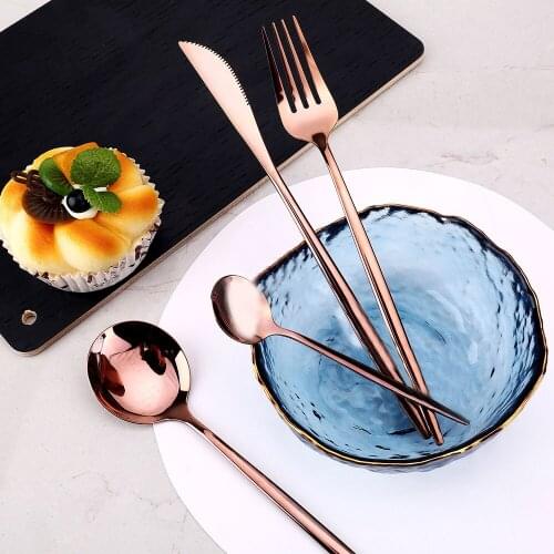 24 PCS Dinnerware Sets Washing Kitchen Utensils Cutlery Spoons Dinner Fork Lunch Of Dishes Complete Tableware Stainless Steel