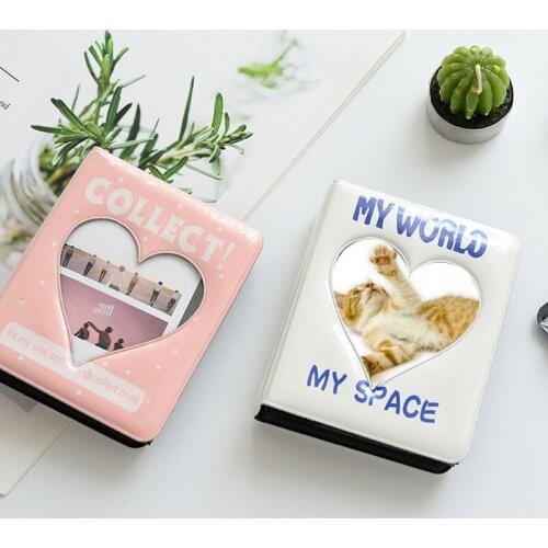 3 Inch 36 Pocket Photo Album Cartoon Hollow Heart Picture Storage Mini Scrapbook U2JC
