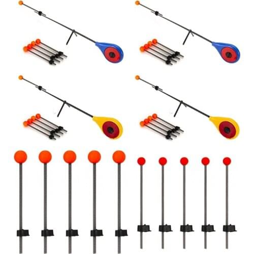 5 Pcs Portable Winter Outdoor Sport Mini Ice Fishing Rod Tip Fish Tackle Accessories