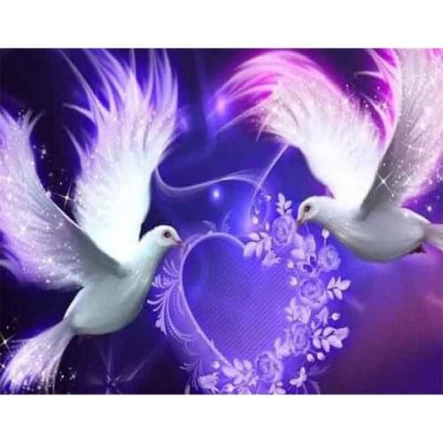 5D DIY Diamond Painting Animal Pigeon Cross Stitch Full Drill Resin diamond embroidery Colorful Wall Stickers Mosaic Diamond