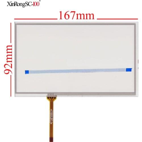 7 Inch 4Wire Resistive TouchScreen Panel Digitizer for Pioneer AVH-X8700BT compatible CAR DVD 166*92 167*92mm