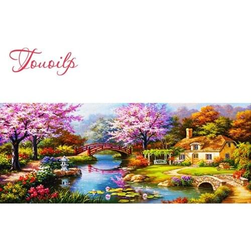 TOUOILP DIY Diamond Embroidery,square&Round Diamonds mosaic Dream Home Full rhinestone 5D Diamond painting cross stitch
