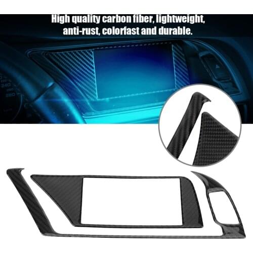 Carbon Fiber Car Interior GPS Navigator Panel Frame Cover Trim for Audi B8 A4 A5 S4 S5