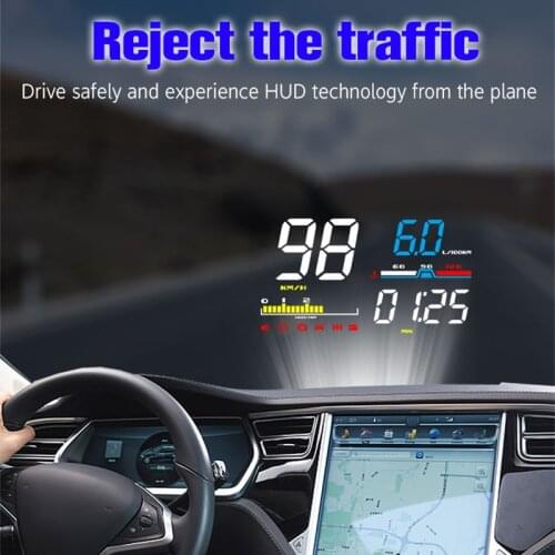 OBD2 D5000 Hud Car Speed Windshield Projector Head-Up Display Speedometer Projetor Auto Alarm OBD OBDii Head Up Display